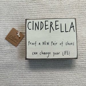 Cinderella inspired wall sign.